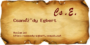 Csanády Egbert névjegykártya